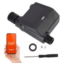 Garden water valve with solar panel T-GM625